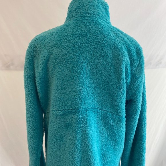 SOLD Tek Gear You've Got This Blue Contrast Brown Fleece Zip Front Jacket NWOT - Picture 7 of 15